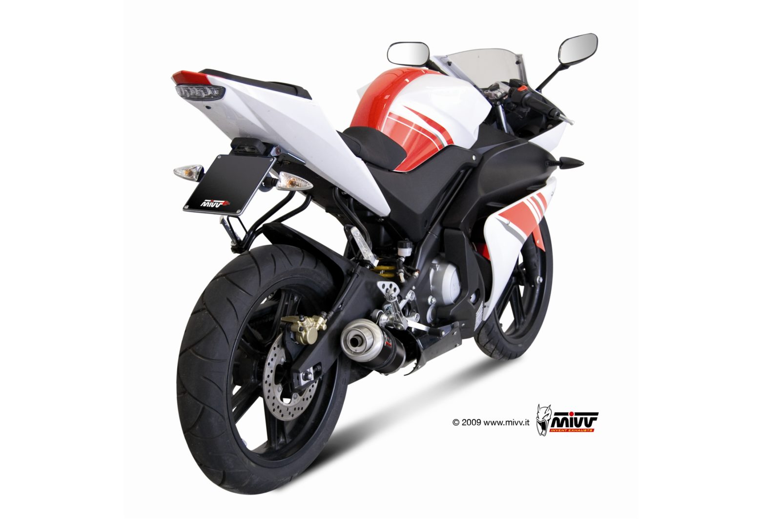 MIVV GP compleet uitlaatsysteem Yamaha YZF-R125 (2008-2013) BI-1088205002 2