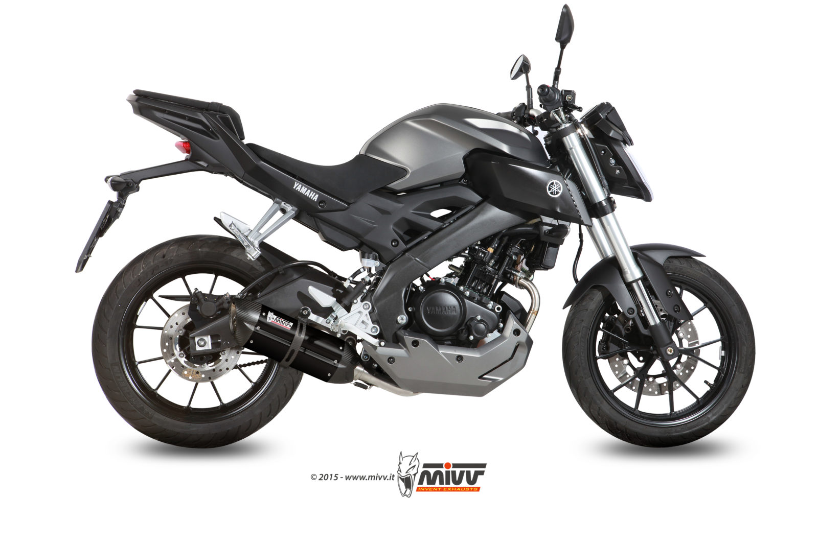 MIVV Suono compleet uitlaatsysteem Yamaha MT125 / YZF-R125 (2014-2019) BI-1088207001 1