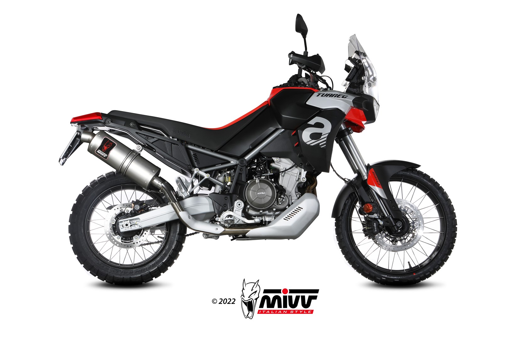 MIVV Dakar Slip On uitlaat Aprilia Tuareg 660 (2022-) BI-1116609 1