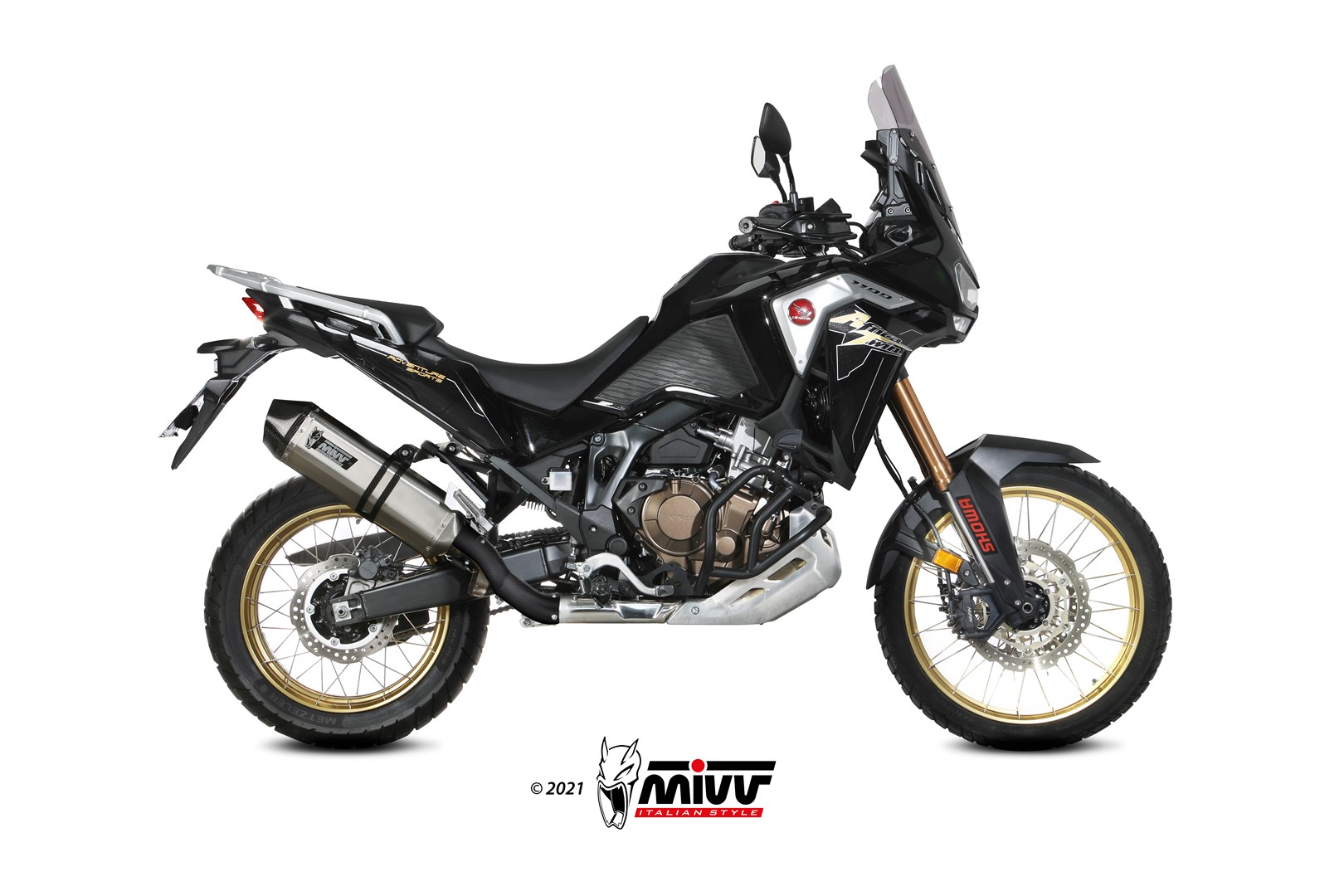 MIVV Speed Edge Slip On uitlaat Honda CRF1100L Africa Twin / Adventure Sports (2020-) BI-1111068001 1