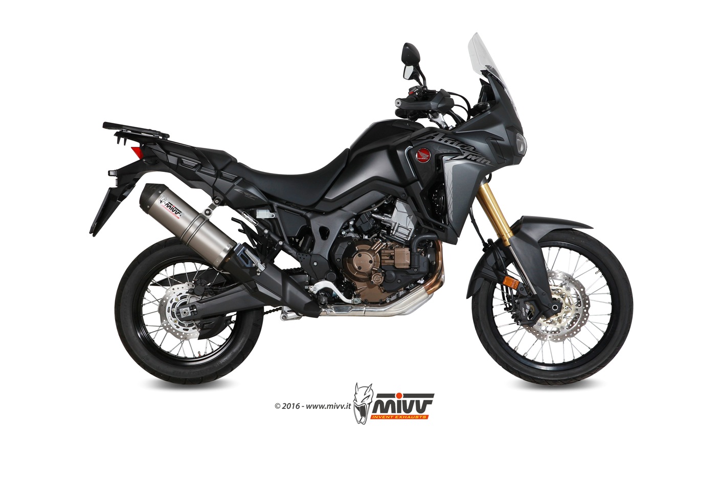 MIVV Oval Slip On uitlaat Honda CRF1000L Africa Twin / Adventure Sports (2016-2019) BI-1089576001 1