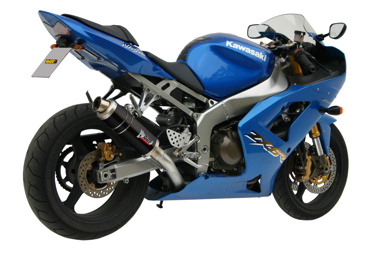 MIVV GP Slip On uitlaat Kawasaki ZX-6R / RR (2003-2004) BI-1089592001 1
