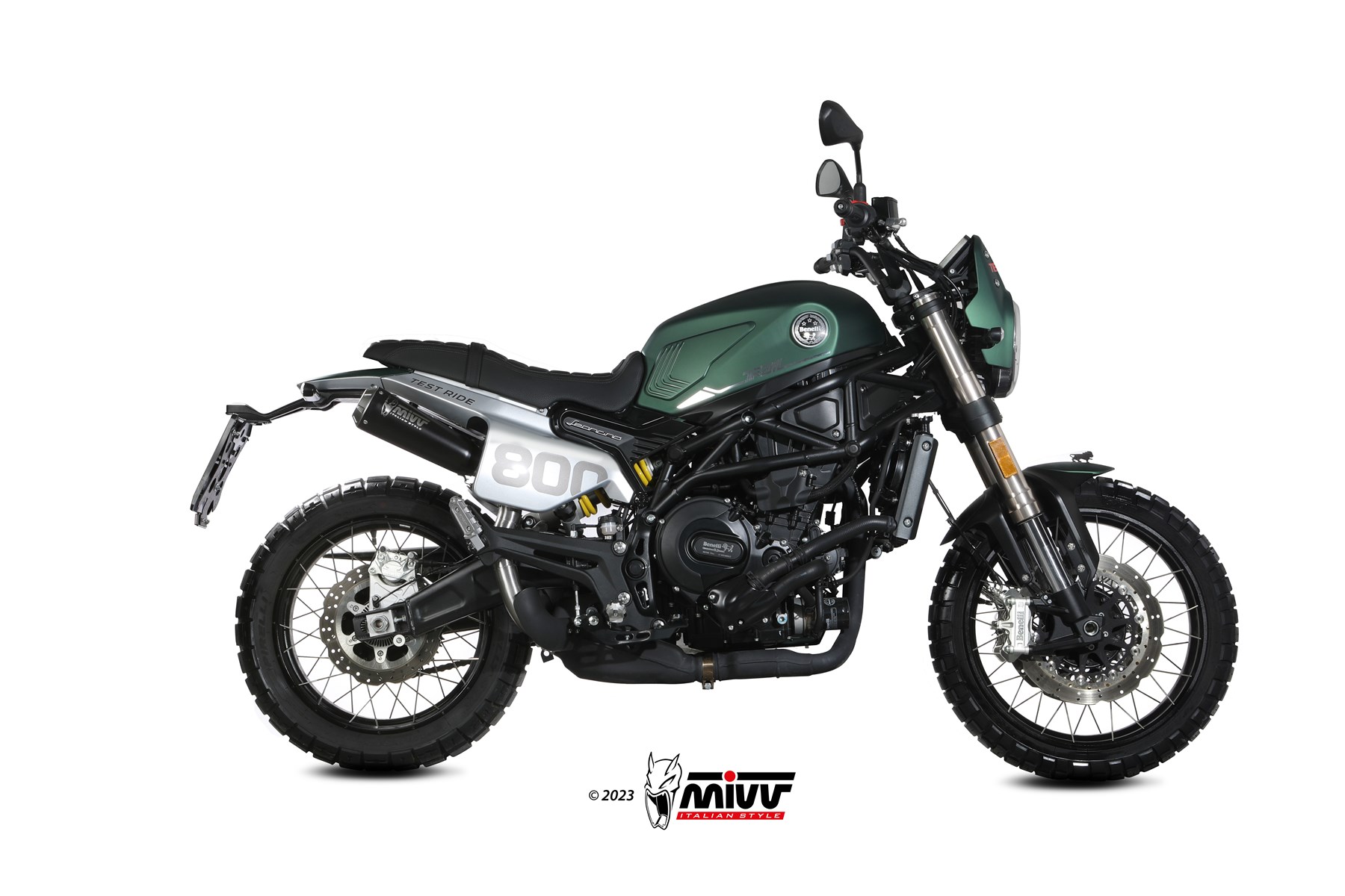 MIVV X-M1 Slip On uitlaat Benelli Leoncino 800 Trail (2022-2024) BI-1125719001 2