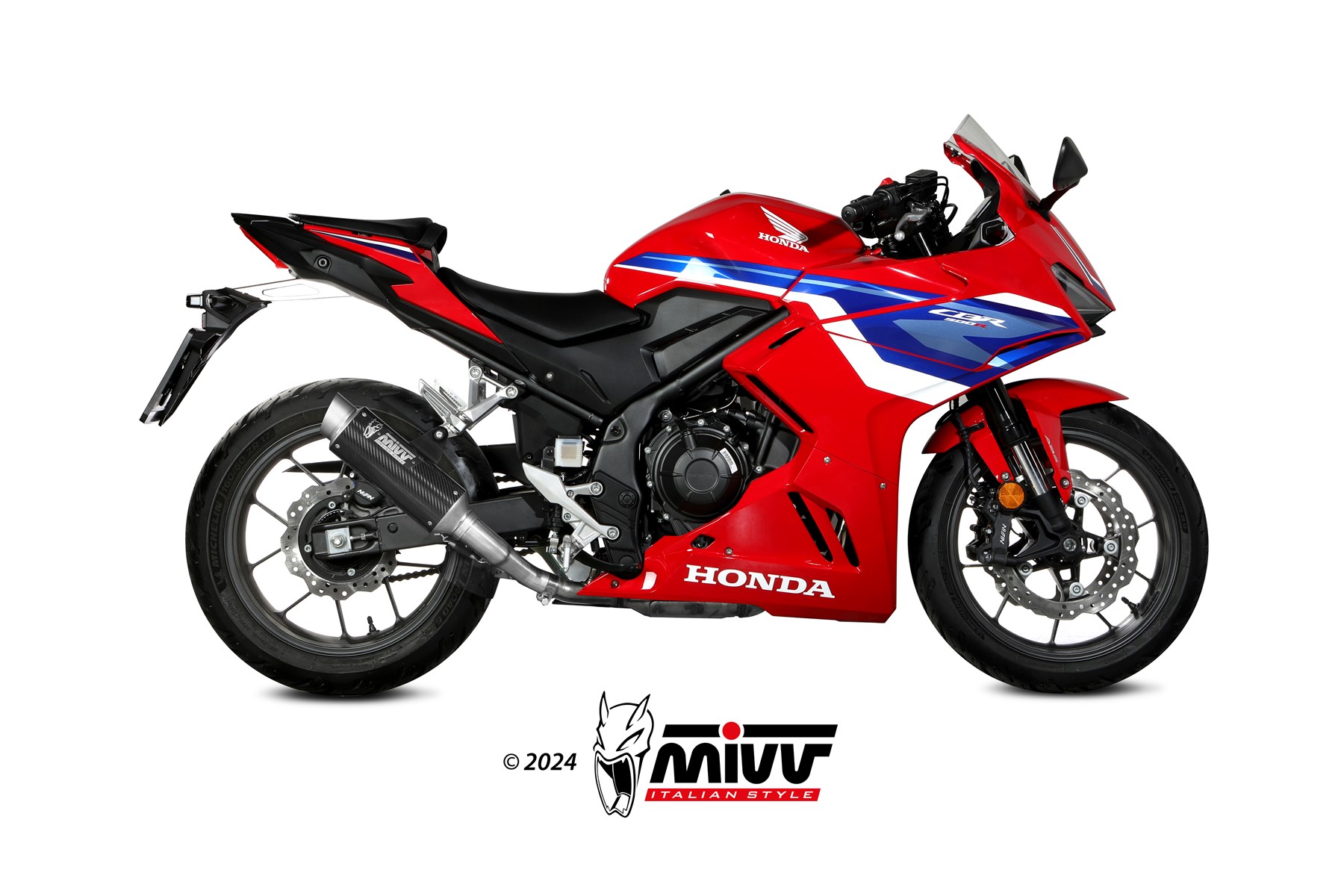MIVV GP Pro Slip On uitlaat Honda CB500 Hornet / CBR500R (2024-) BI-1129289001 2