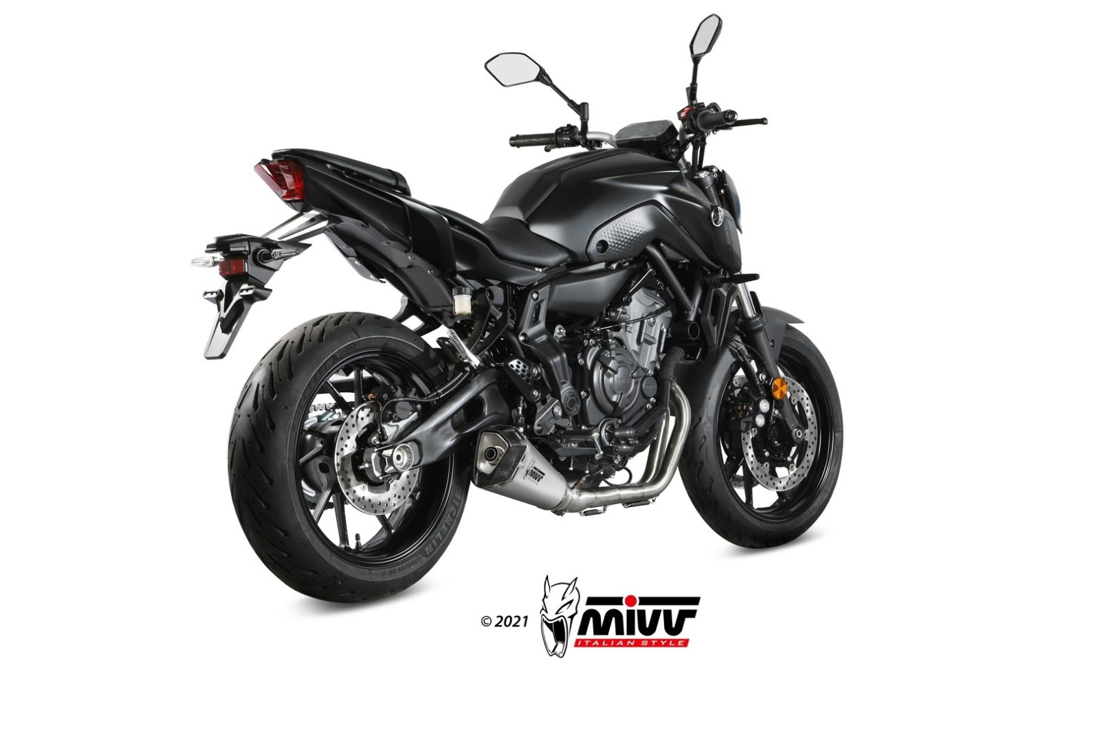 MIVV Delta Race compleet uitlaatysteem Yamaha MT07 (2021-2024) BI-1125731001 2