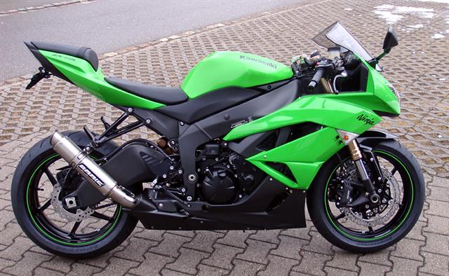 Bodis uitlaat Kawasaki ZX6R 2009-2012 compleet systeem GP1 titanium