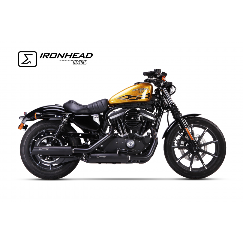 Ixil Ironhead Round Slip On uitlaat Harley Davidson XL883 / XL1200 (2004-2013) BI-3070765 2