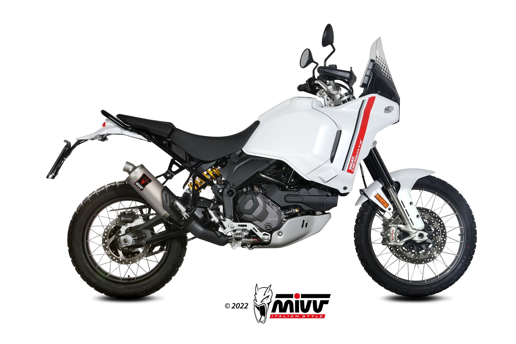 MIVV Dakar Slip On uitlaat Ducati Desert X (2022-2025) BI-1122083001 1