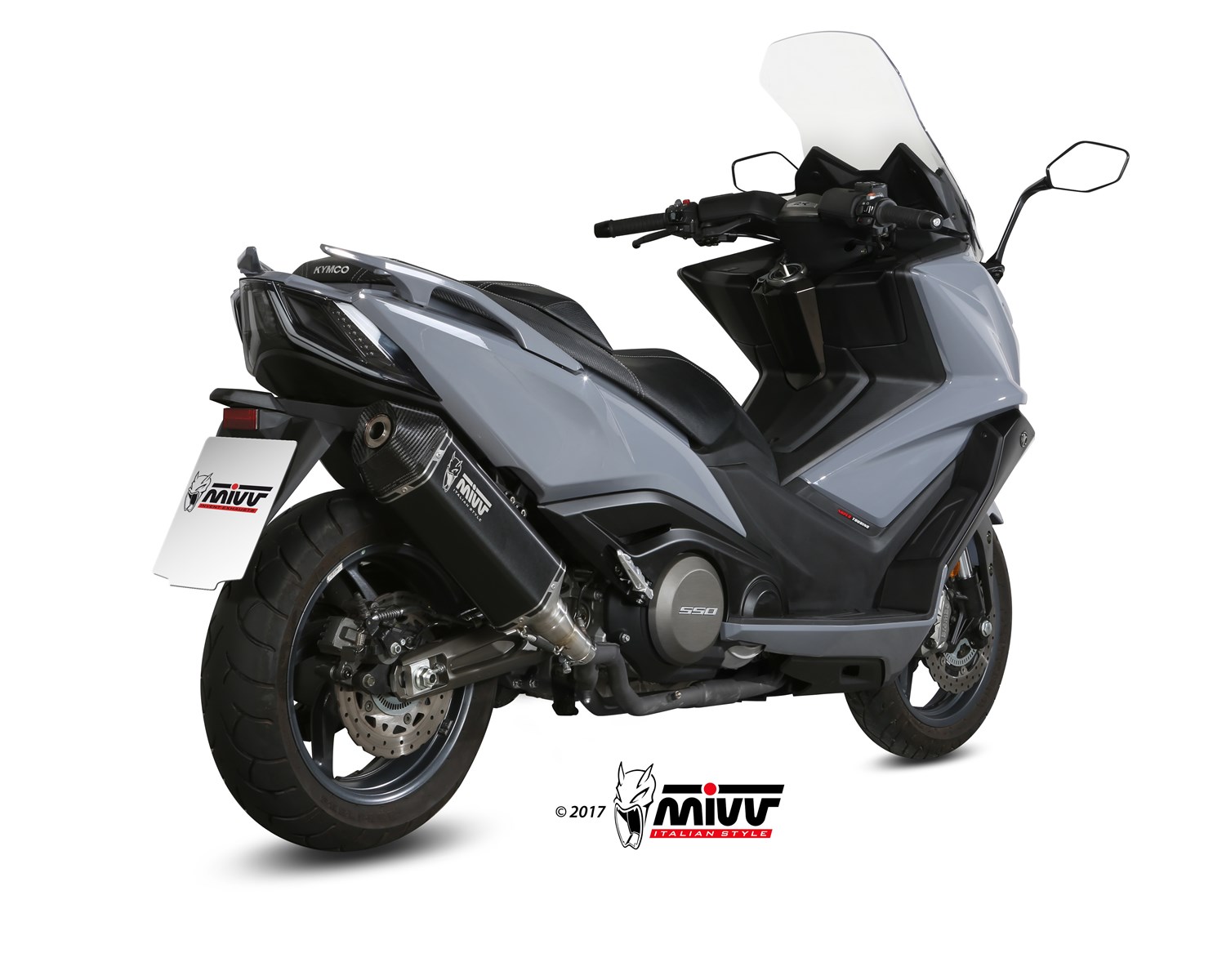 MIVV Speed Edge Slip On uitlaat Kymco AK550 (2017-2020) BI-1096382001 2
