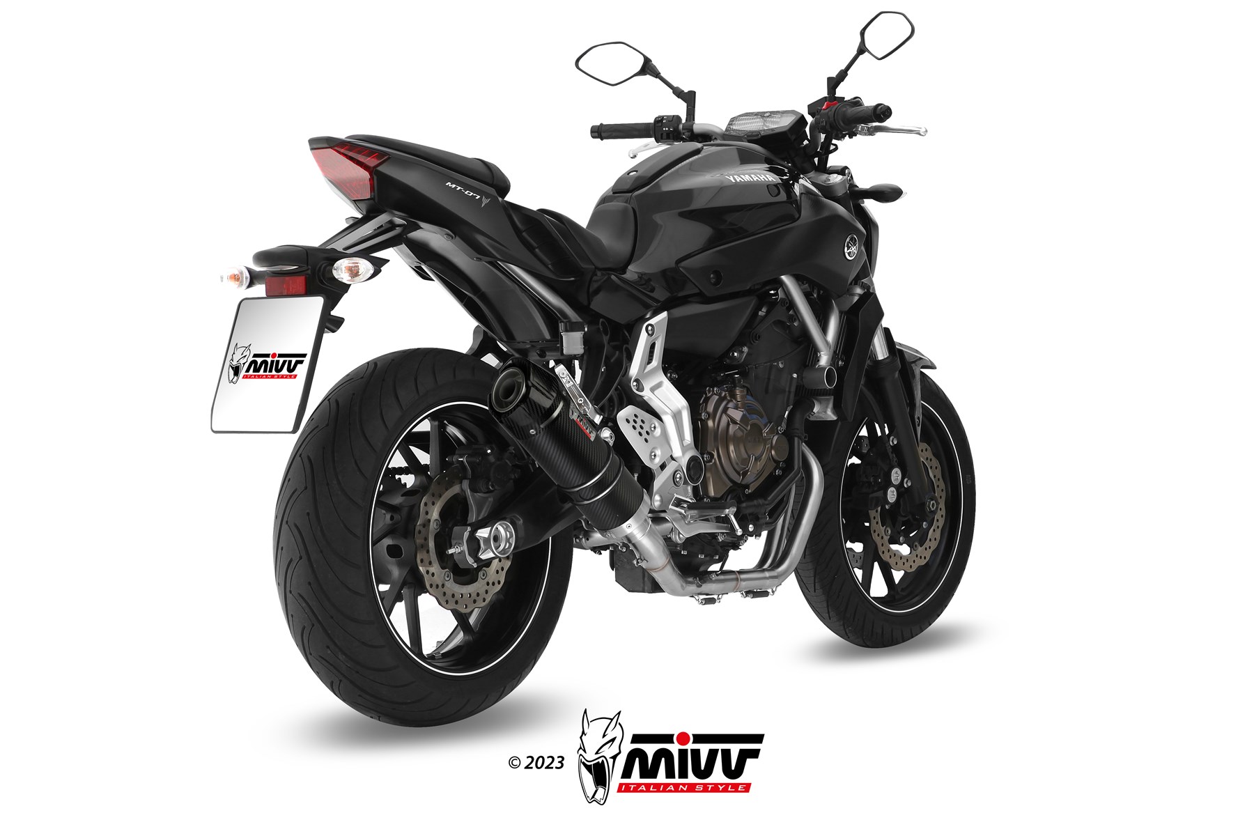 MIVV GP compleet uitlaatsysteem Yamaha MT07 (2014-2024) BI-1125538002 1