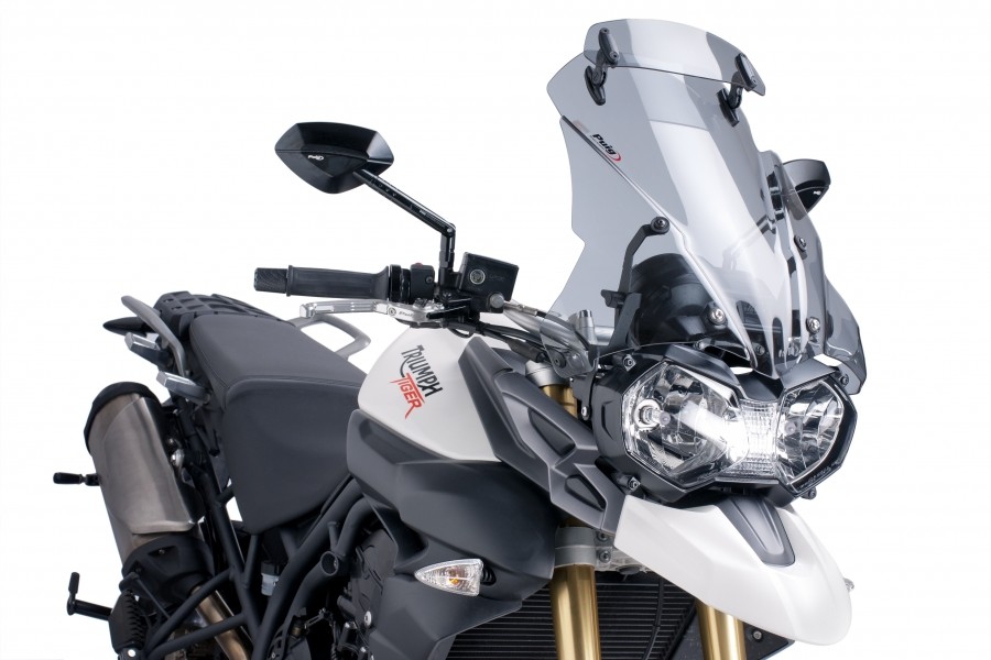 Puig windscherm Triumph Tiger 800 2011-2017 met opzetruit  Puig windscherm Triumph Tiger 800 2011-2017 met opzetruit