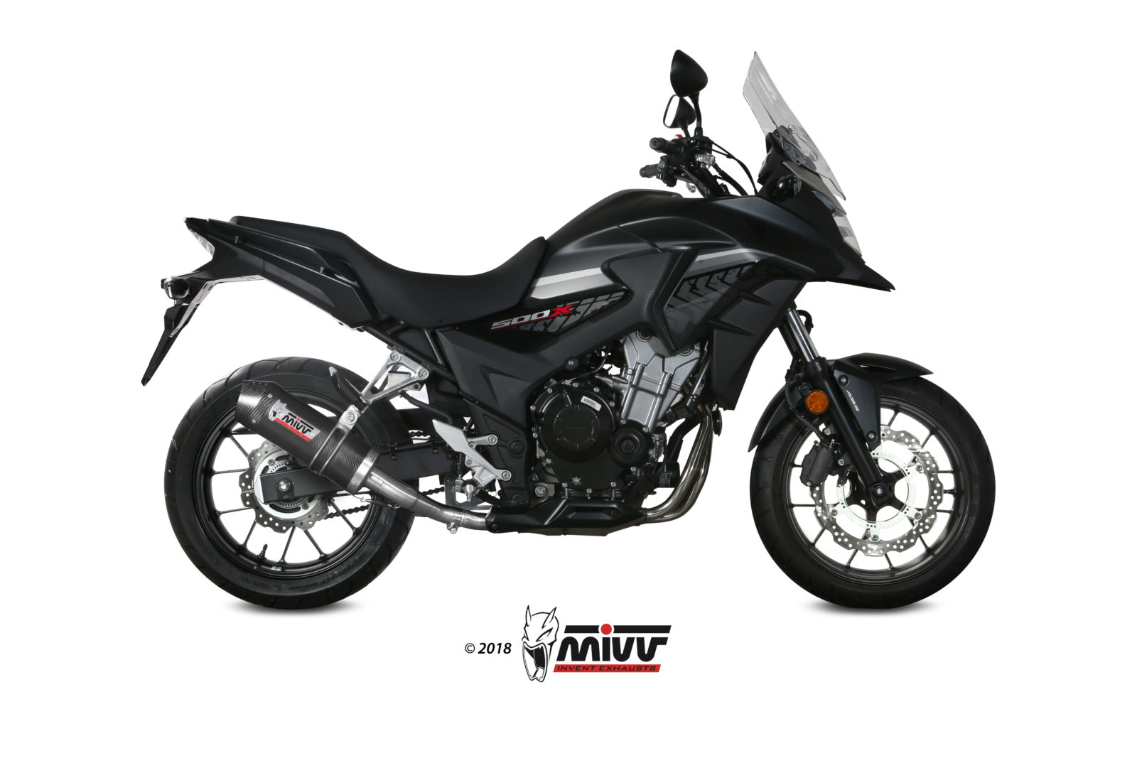 MIVV Oval Slip On uitlaat Honda CB500X ABS (2017-2020) BI-1088639001 1