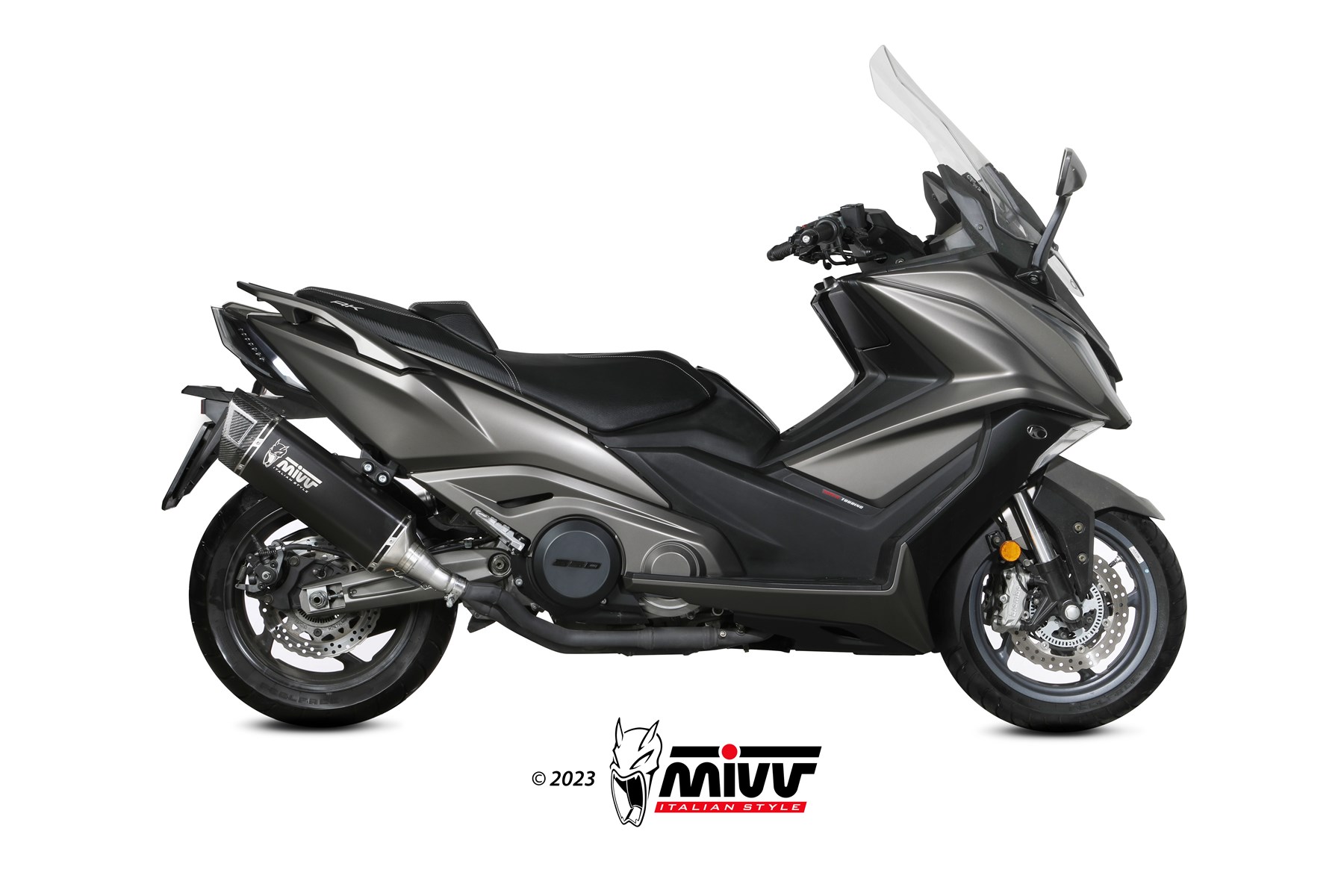 MIVV SR-1 Slip On uitlaat Kymco AK550 (2021-2024) BI-1124711001 1