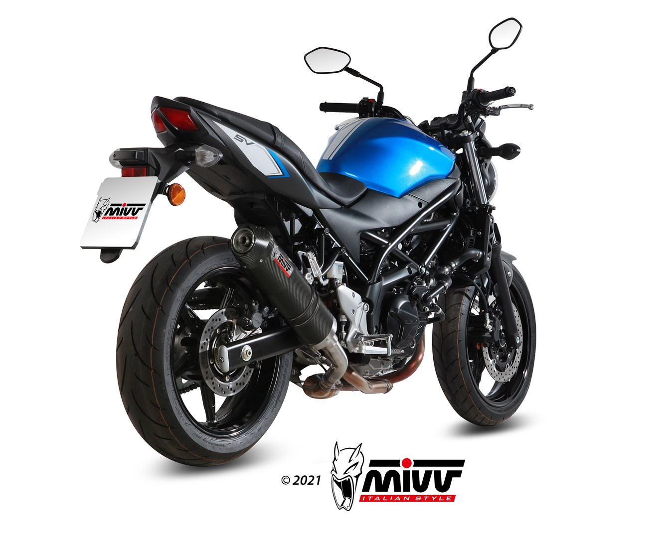 MIVV Oval Slip On uitlaat Suzuki SV650A / Scrambler / X (2016-) BI-1089431001 2