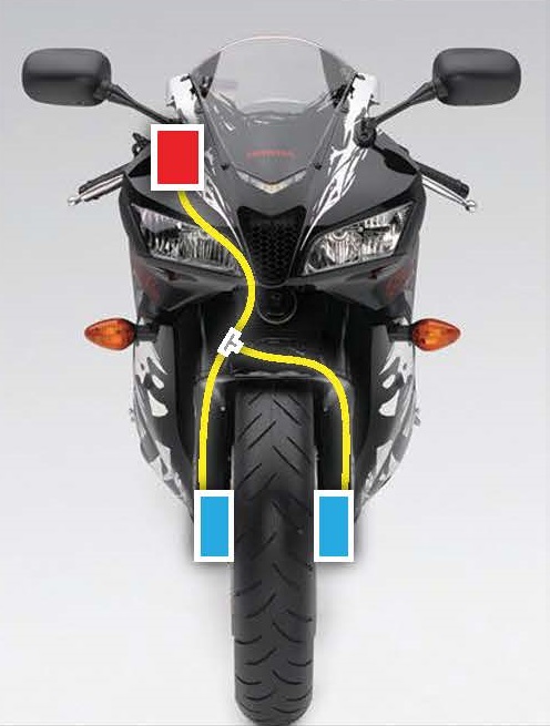 HEL remleidingen Honda CBR600F 1991-1994 S voorzijde