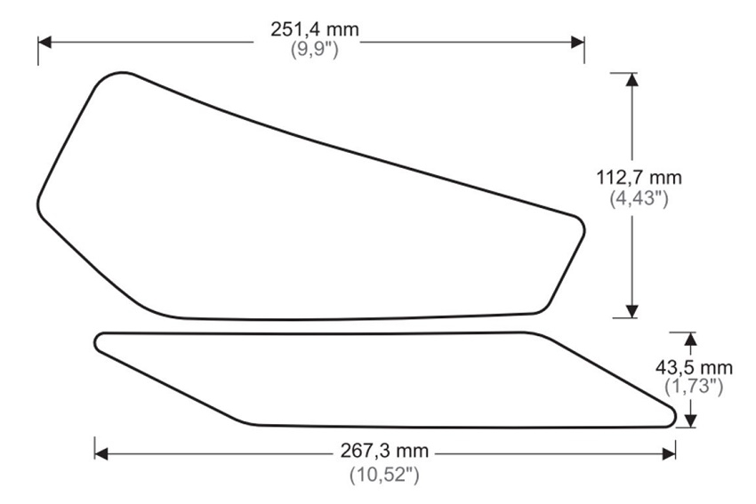 Puig Tank Grip Pads Kawasaki Ninja 400 vanaf 2018