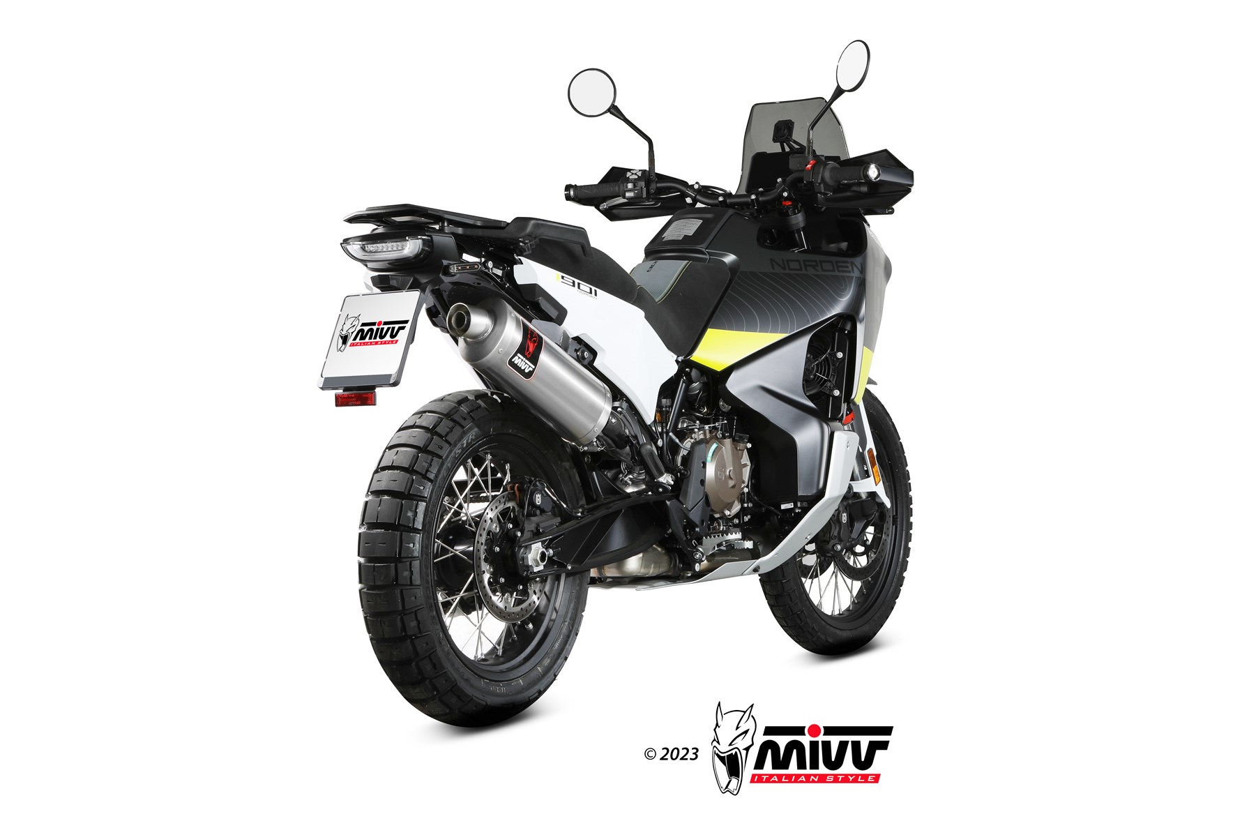 MIVV Dakar Slip On uitlaat Husqvarna Norden 901 (2022-) BI-1122406001 2