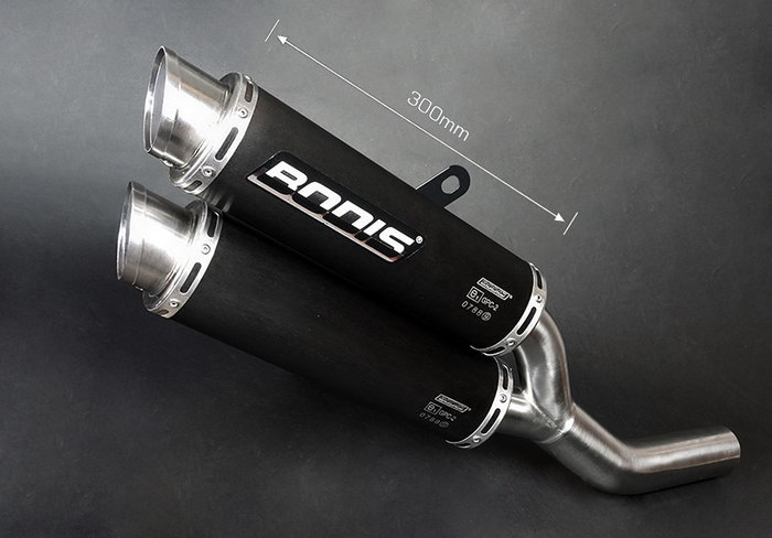 Bodis uitlaat Honda VFR1200 F 2011-2015 GPC-X2 RVS zwart