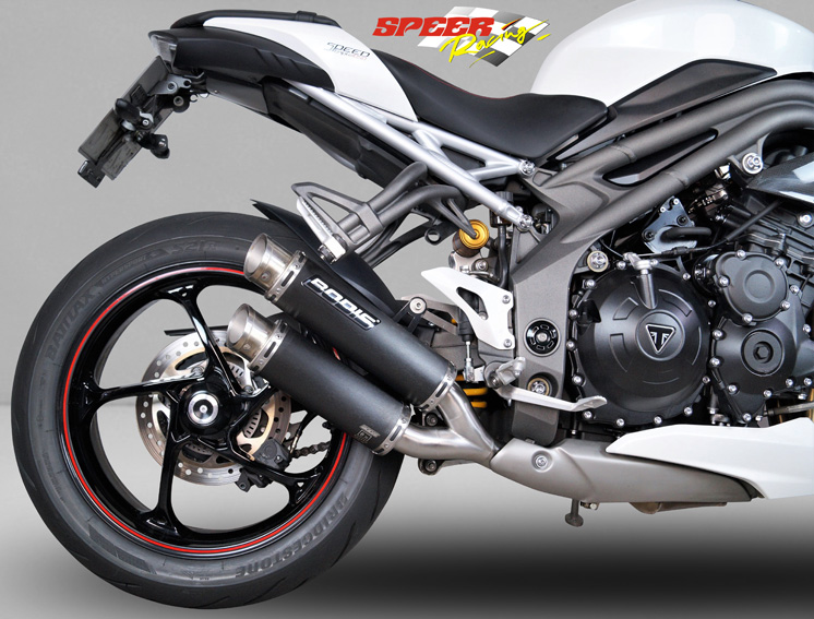 Bodis uitlaat Triumph Speed Triple 1050 vanaf 2018 GPX2 RVS Zwart