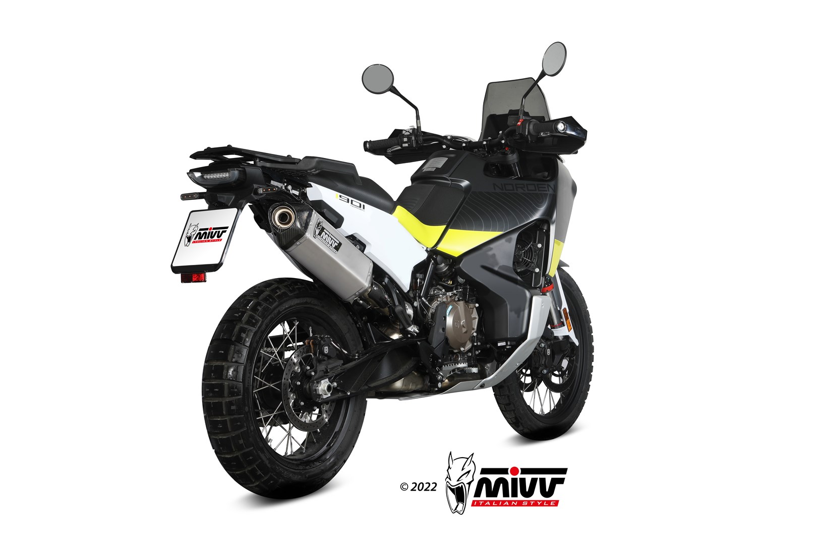 MIVV Speed Edge Slip On uitlaat Husqvarna Norden 901 (2022-) BI-1124710001 2