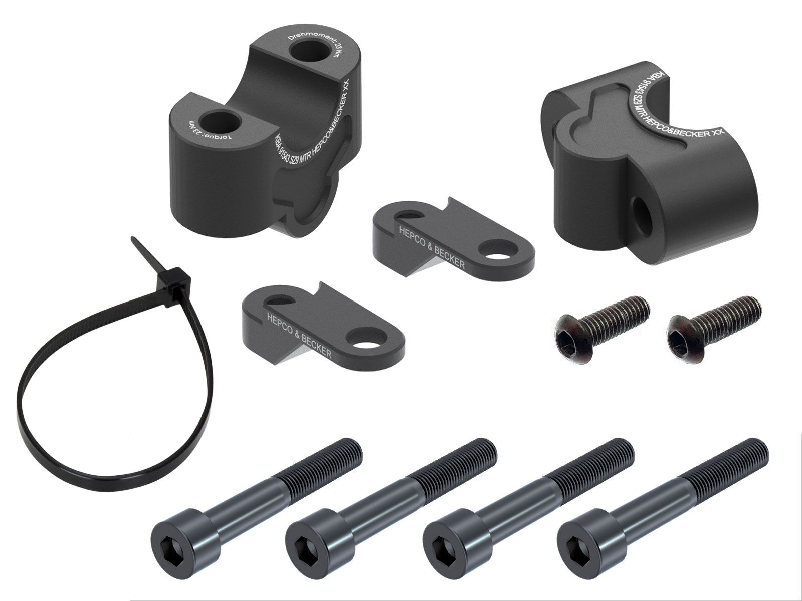 Hepco en Becker stuur rizers 25 mm Kawasaki Z900 / SE (2017-2024)