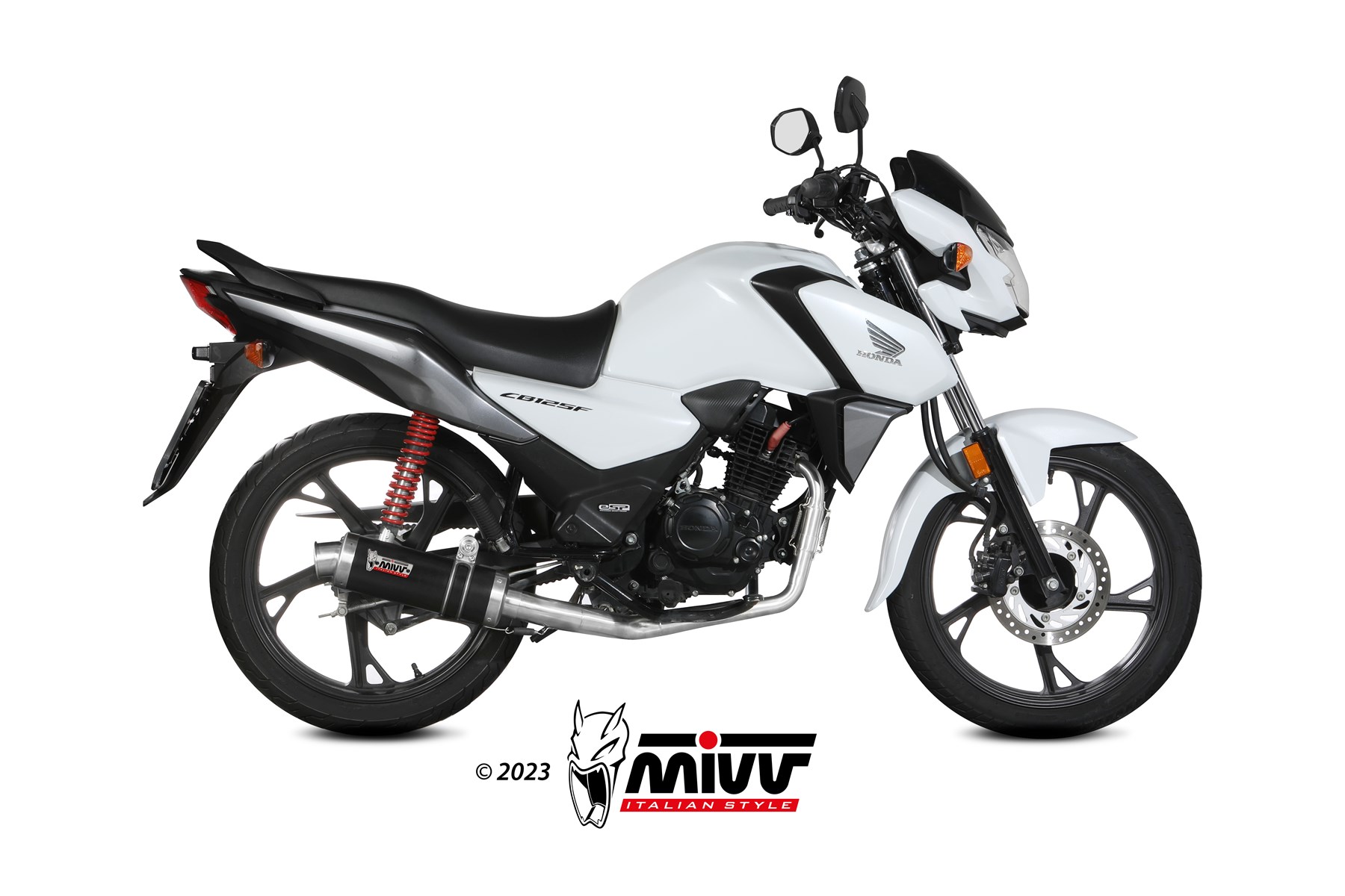 MIVV GP compleet uitlaatsysteem Honda CB125F (2021-2024) BI-1125720001 1