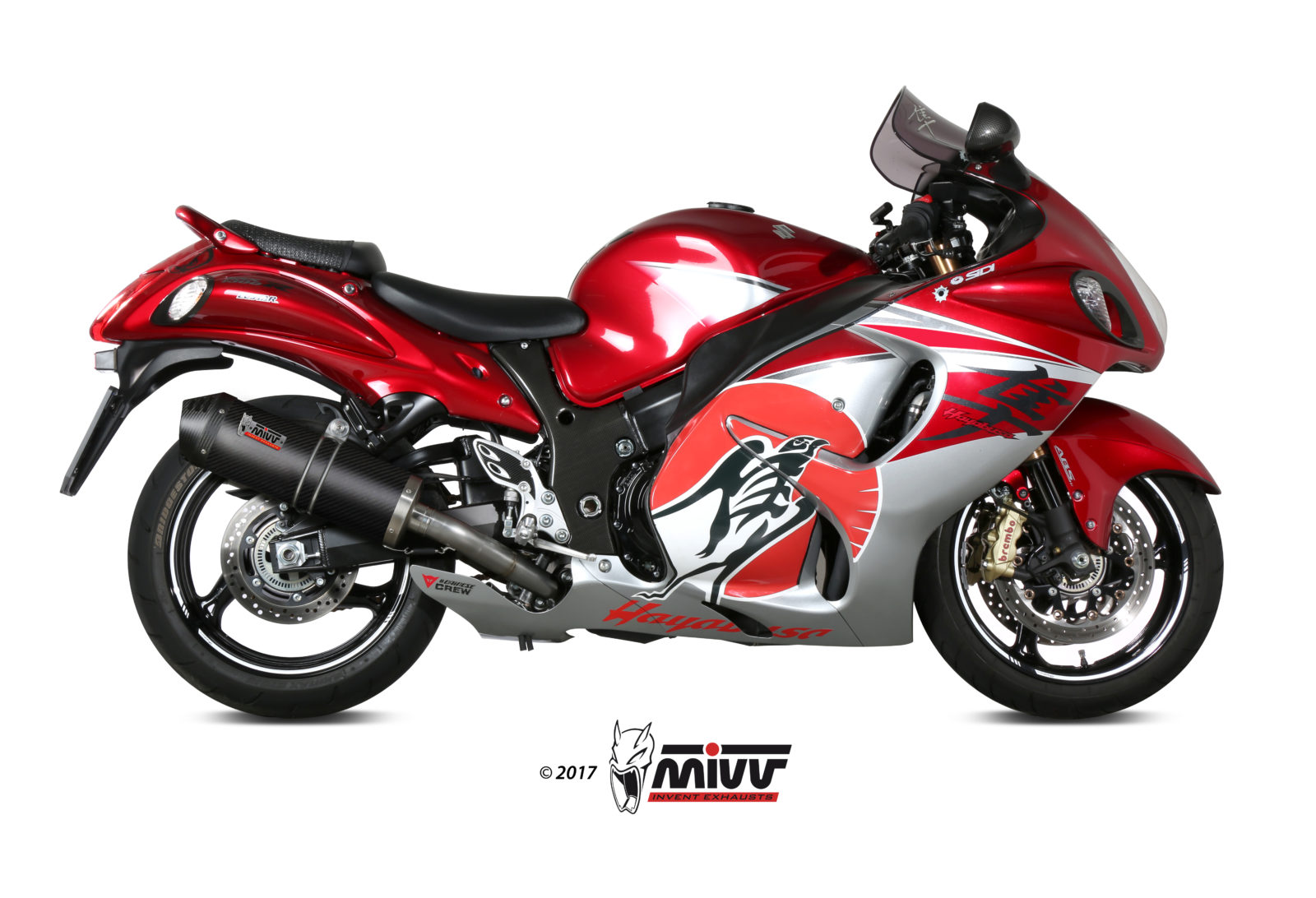 MIVV Oval 2 Slip On uitlaat Suzuki GSX1300R Hayabusa / ABS (2008-2018) BI-1089436001 2
