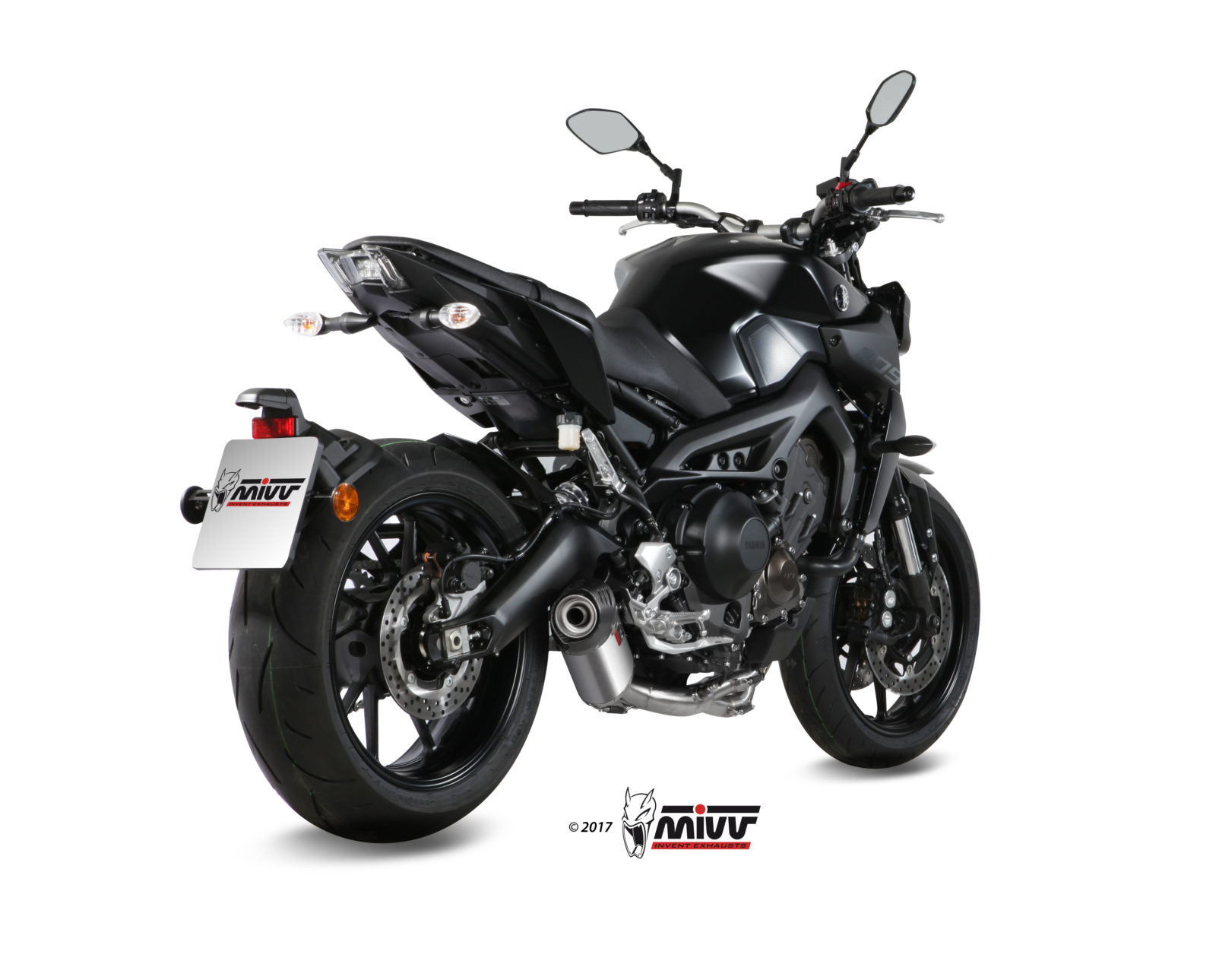 MIVV Oval compleet uitlaatsysteem Yamaha MT09 (2013-2020) BI-1088367001 2