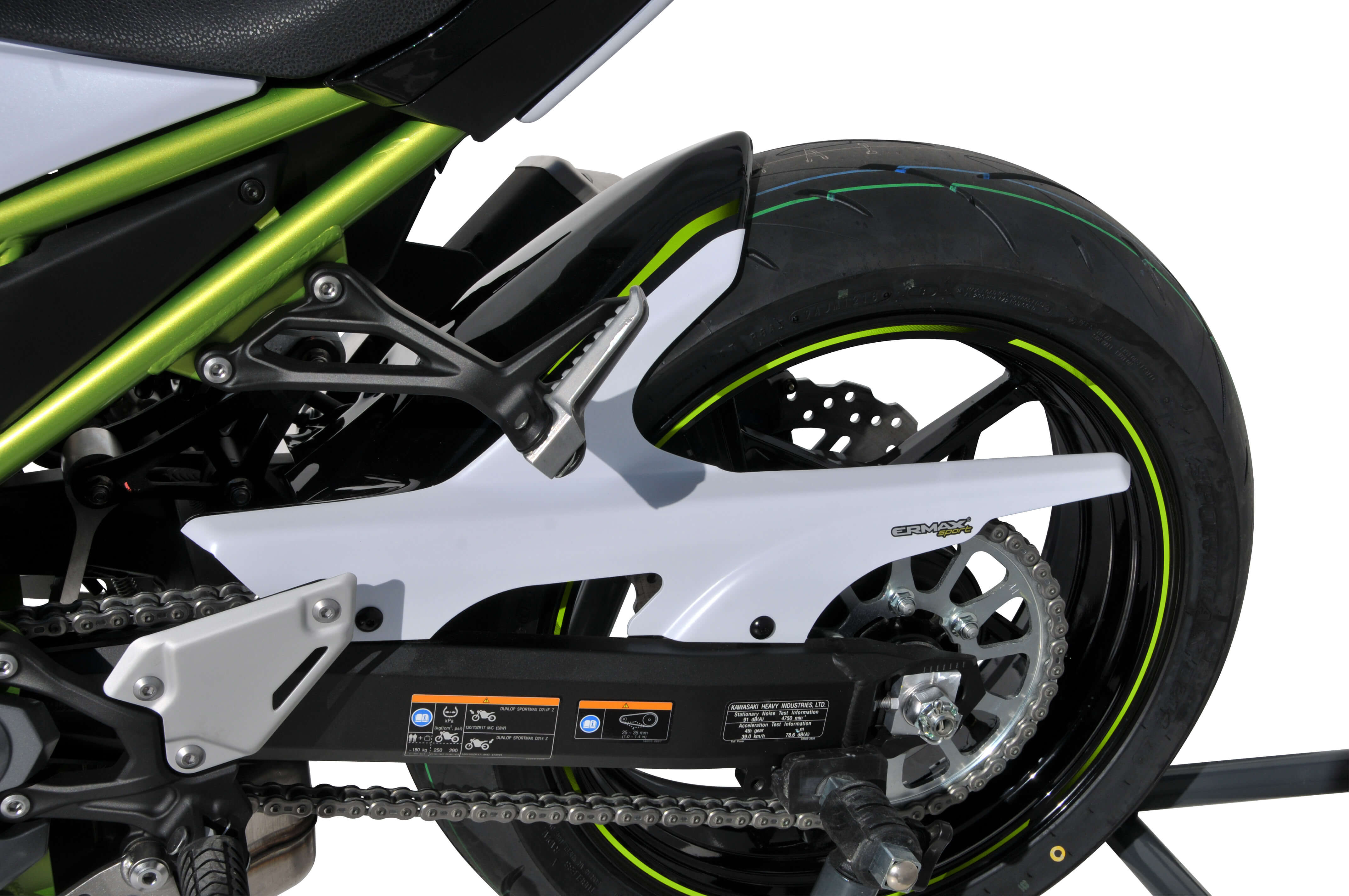 Ermax achterspatbord Kawasaki Z900 2017-2019 Ongespoten E7303096-00 1