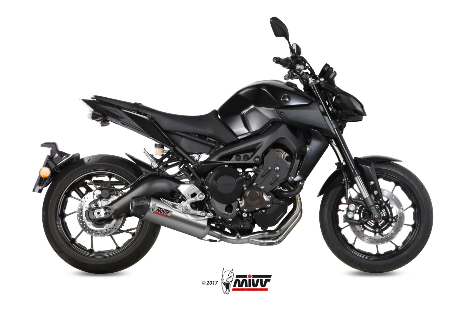 MIVV Oval compleet uitlaatsysteem Yamaha MT09 (2013-2020) BI-1088367001 1