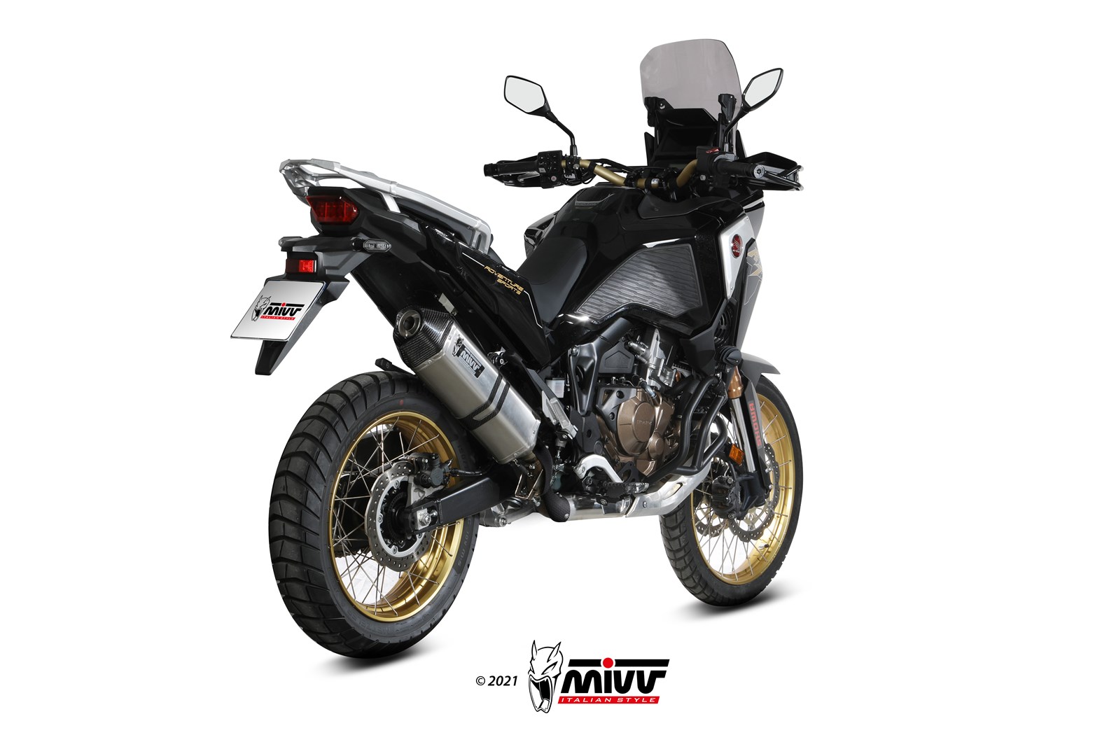 MIVV Speed Edge Slip On uitlaat Honda CRF1100L Africa Twin / Adventure Sports (2020-) BI-1111068001 2