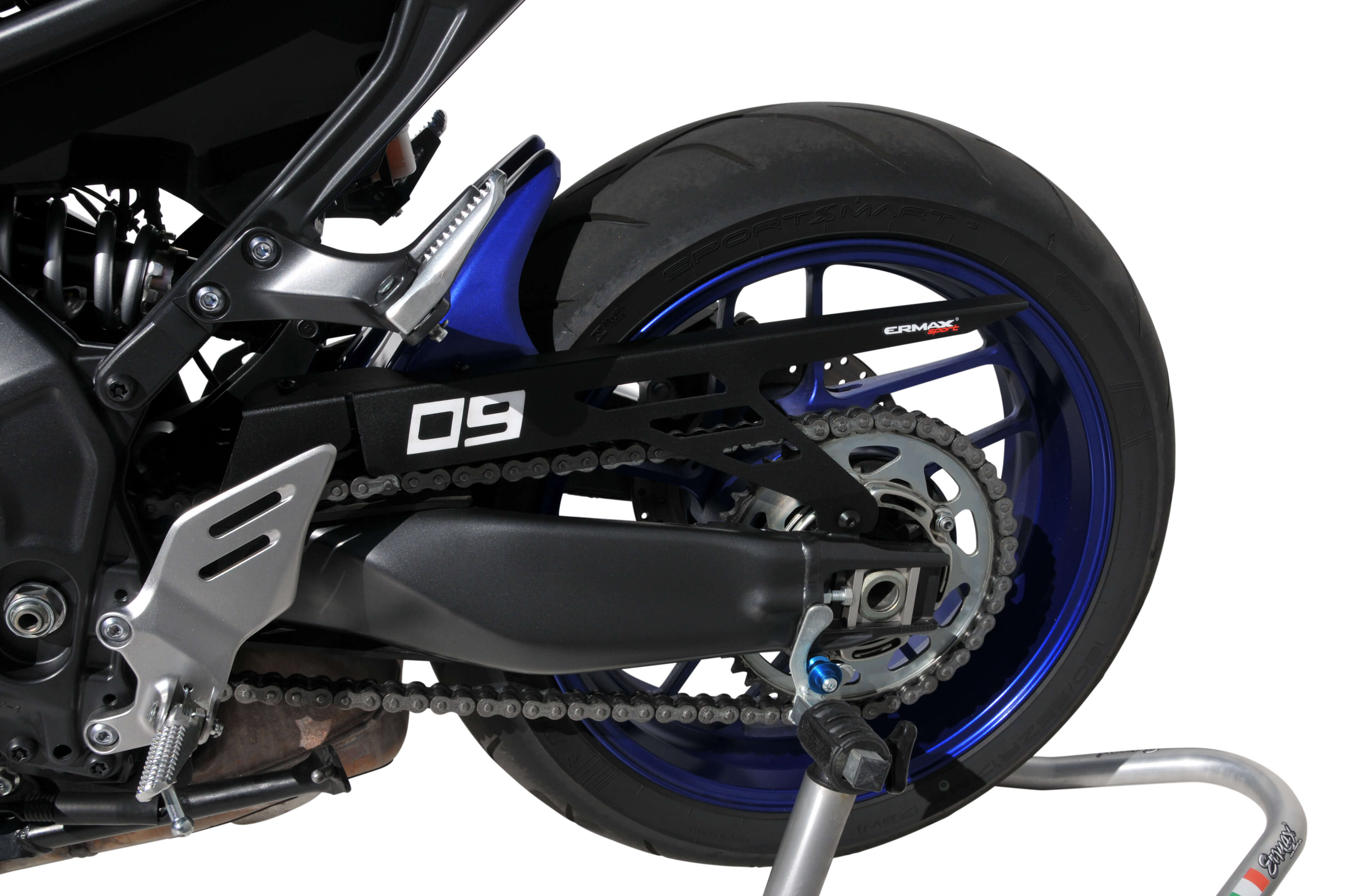 Ermax Evo achterspatbord Yamaha MT09 2021-2023 Ongespoten E7302Y99-00 1