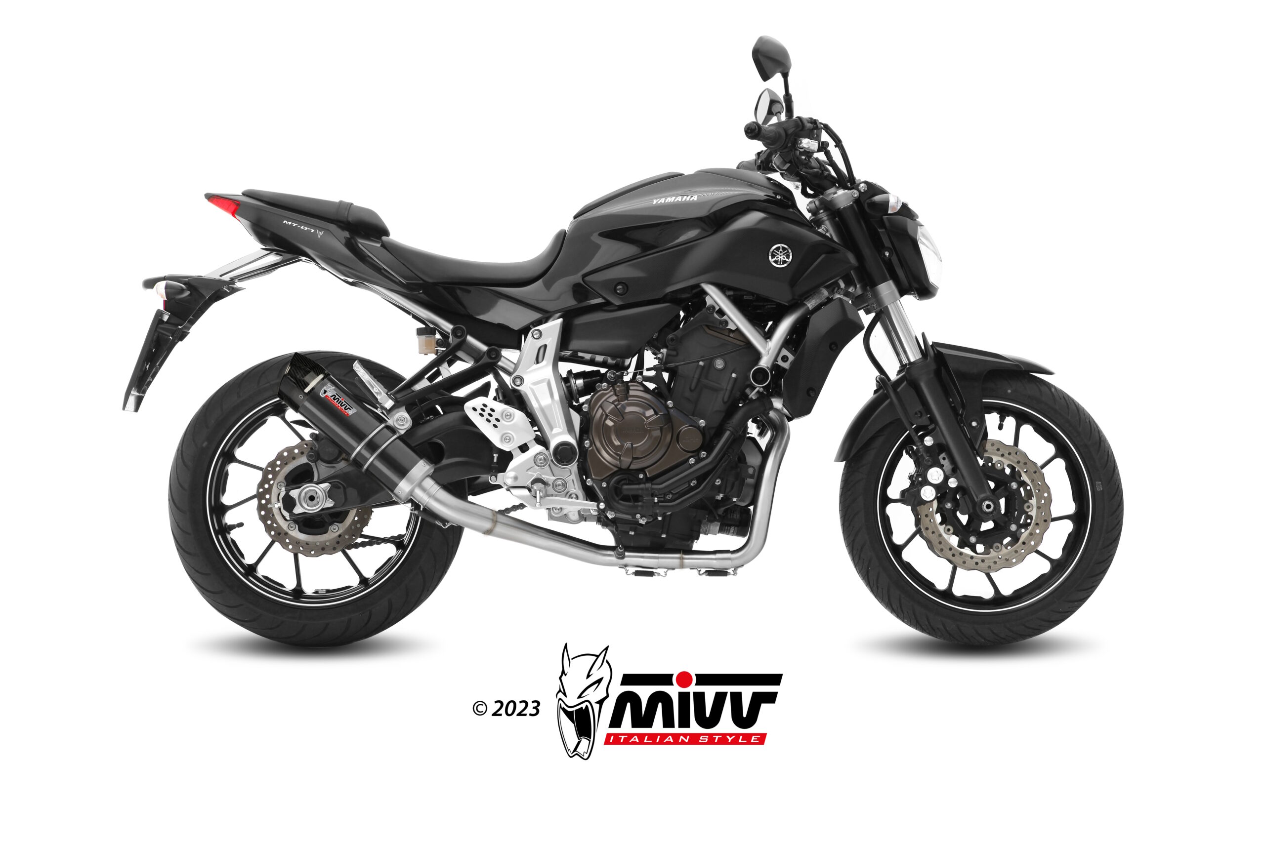 MIVV GP compleet uitlaatsysteem Yamaha MT07 (2014-2024) BI-1125538002 2