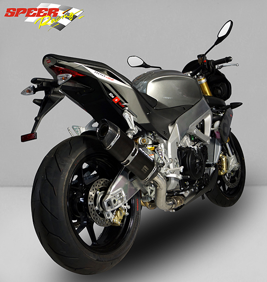 Bodis uitlaat Aprilia Tuono V4 2011 P-TEC II Zwart