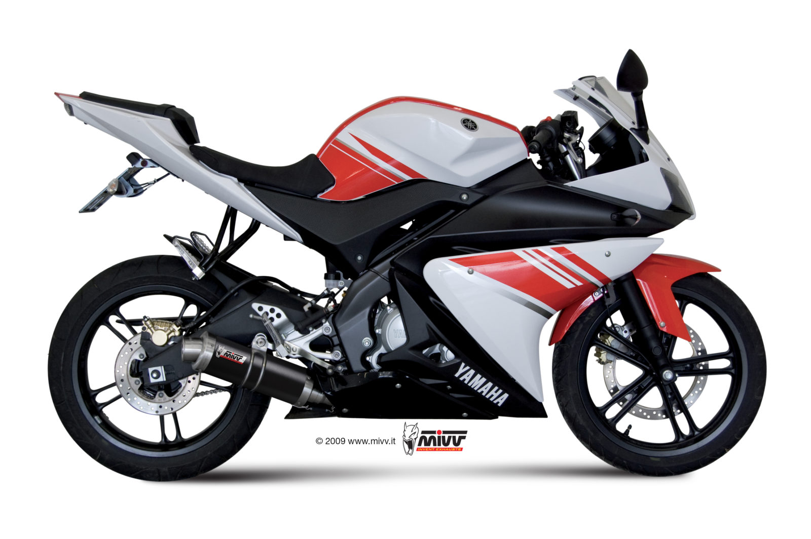 MIVV GP compleet uitlaatsysteem Yamaha YZF-R125 (2008-2013) BI-1088205002 1