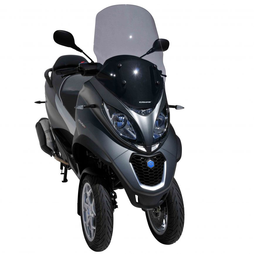 Ermax windscherm Piaggio MP3 350 en MP3 500 HPE vanaf 2018 verhoogd