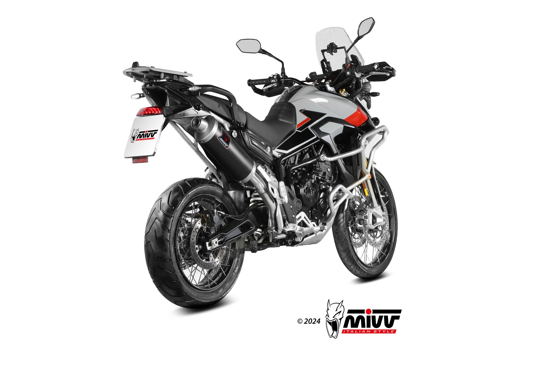 MIVV Dakar Slip On uitlaat Triumph Tiger 900 / GT / Rally / Pro / Alpine / Desert (2024-) BI-1147855001 2