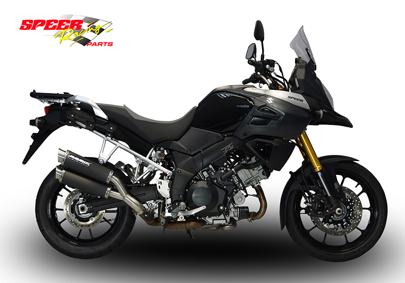 Bodis uitlaat Suzuki DL1000 V-Strom 2014-2016 GPC3-X2 RVS Zwart