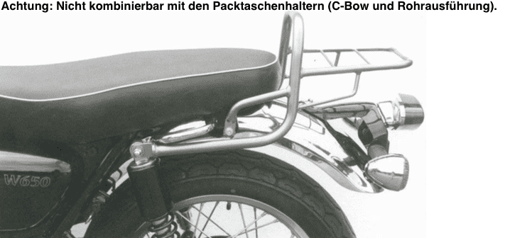 Hepco en Becker Tuberack drager topkoffer Kawasaki W650 / W800 (1999-2018)