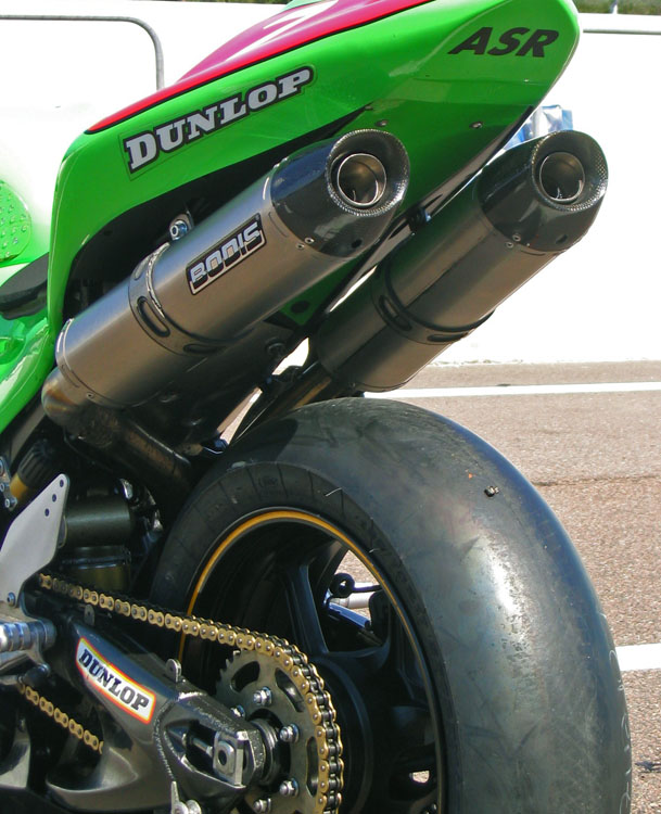 Uitlaat Kawasaki ZX10R 2006-2007 Bodis Oval Q2C titanium mantel