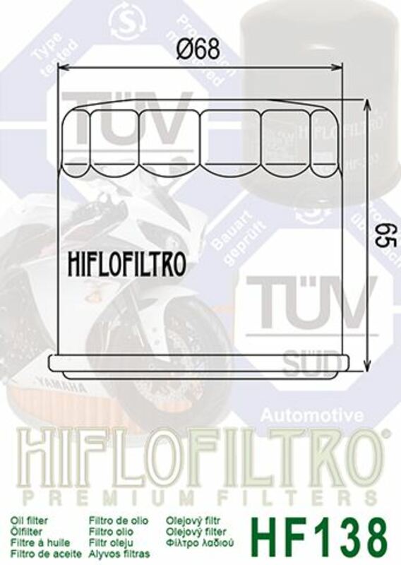 Hiflo HF138 oliefilter