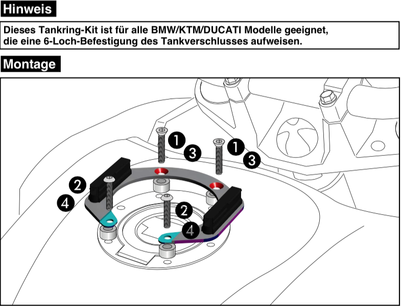 Hepco en Becker bevestiging tanktas