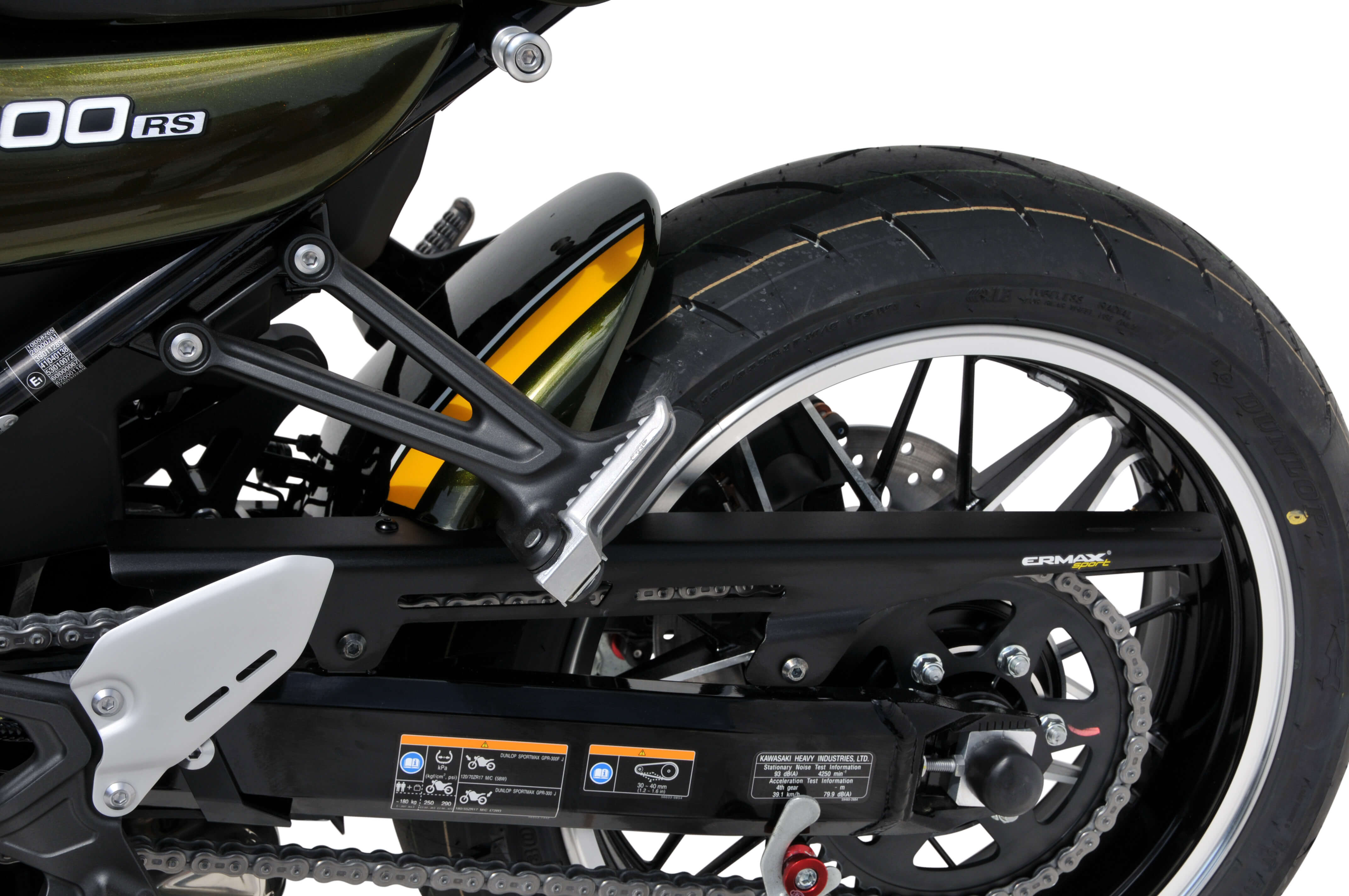 Ermax achterspatbord Kawasaki Z900RS / SE / Cafe 2018-2025 Ongespoten E7303S68-00