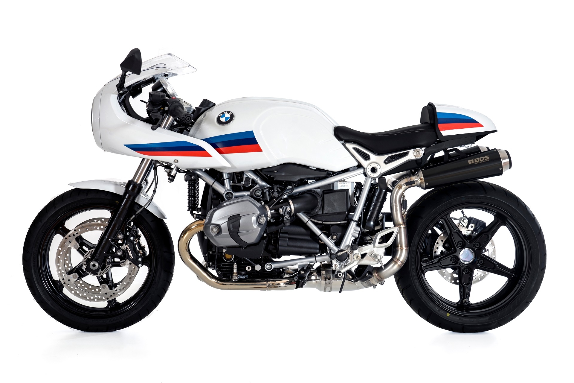 Uitlaat BMW R nine T BOS Dual Carbon Steel