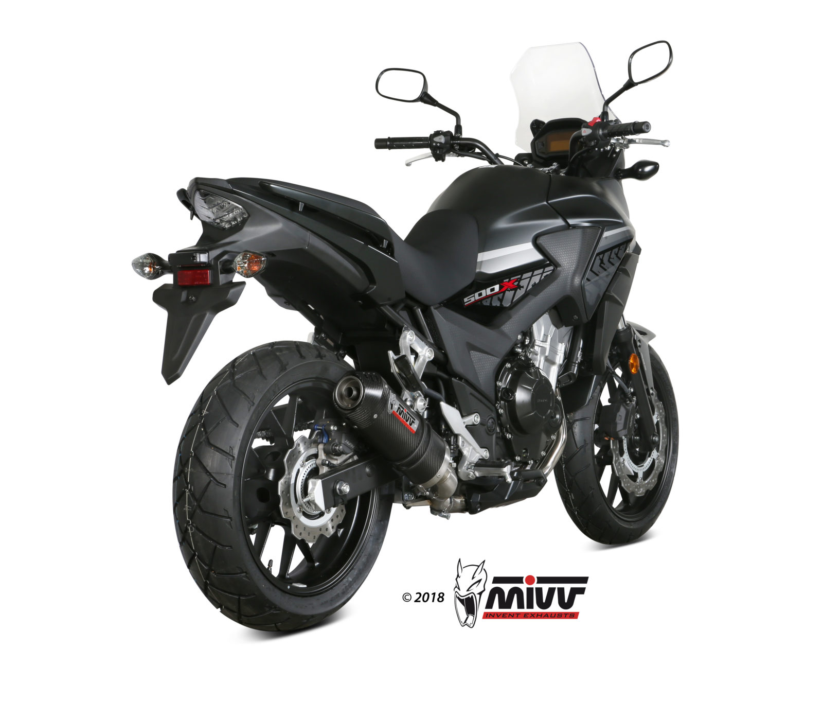 MIVV Oval Slip On uitlaat Honda CB500X ABS (2017-2020) BI-1088639001 2