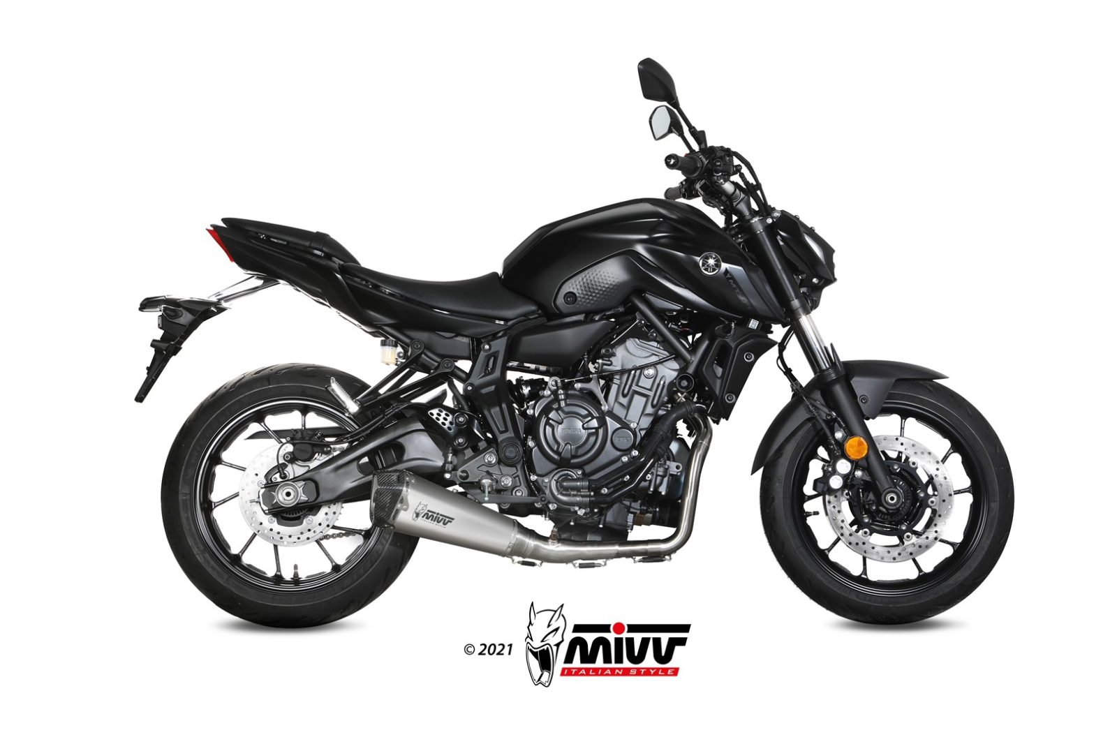 MIVV Delta Race compleet uitlaatysteem Yamaha MT07 (2021-2024) BI-1125731001 1