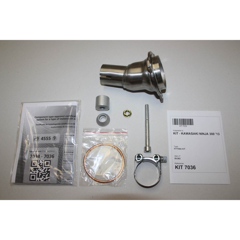 Ixil Hexoval Xtrem Evolution uitlaat Kawasaki Ninja 300 / Z300 (2013-2017) BI-1113695001 1