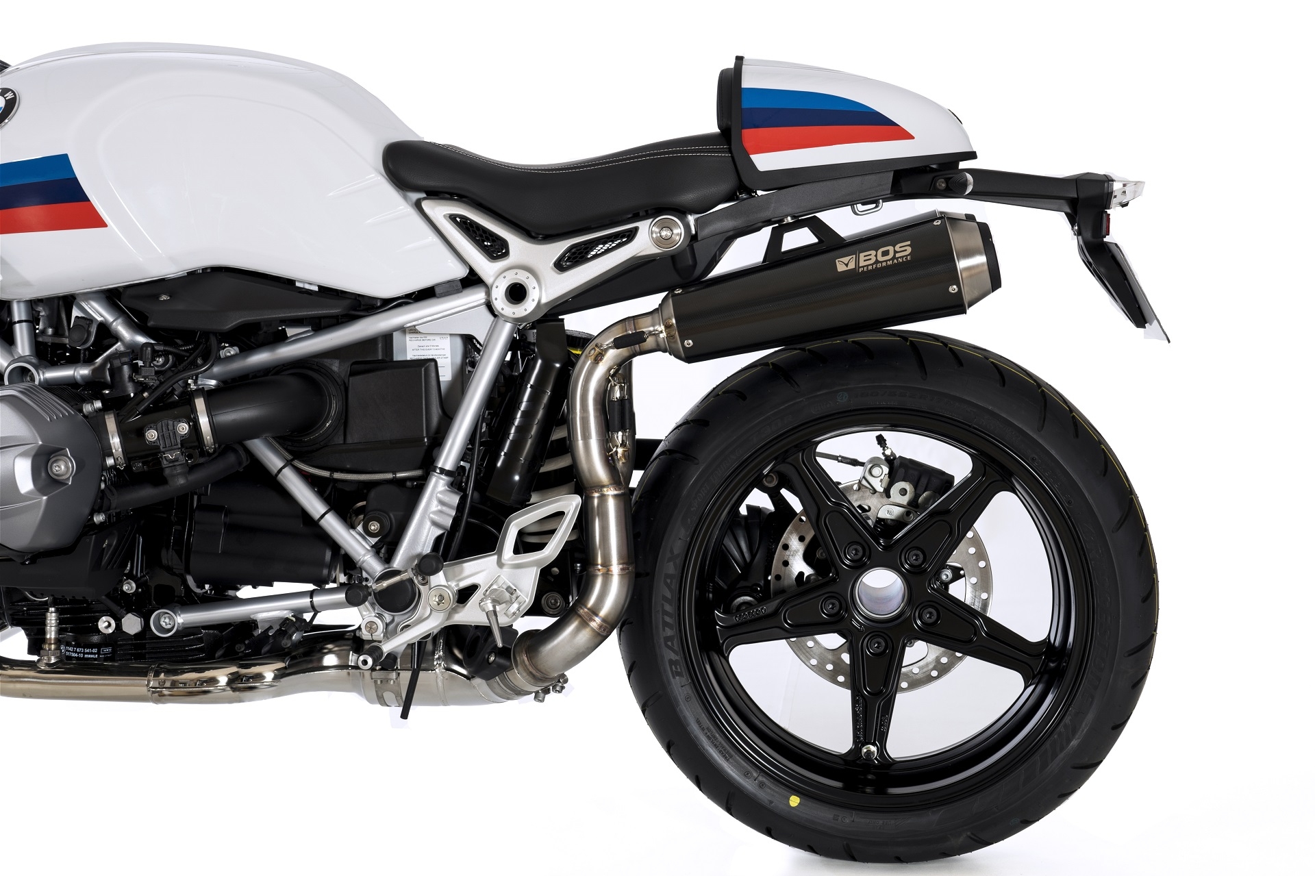 Uitlaat BMW R nine T BOS Dual Carbon Steel