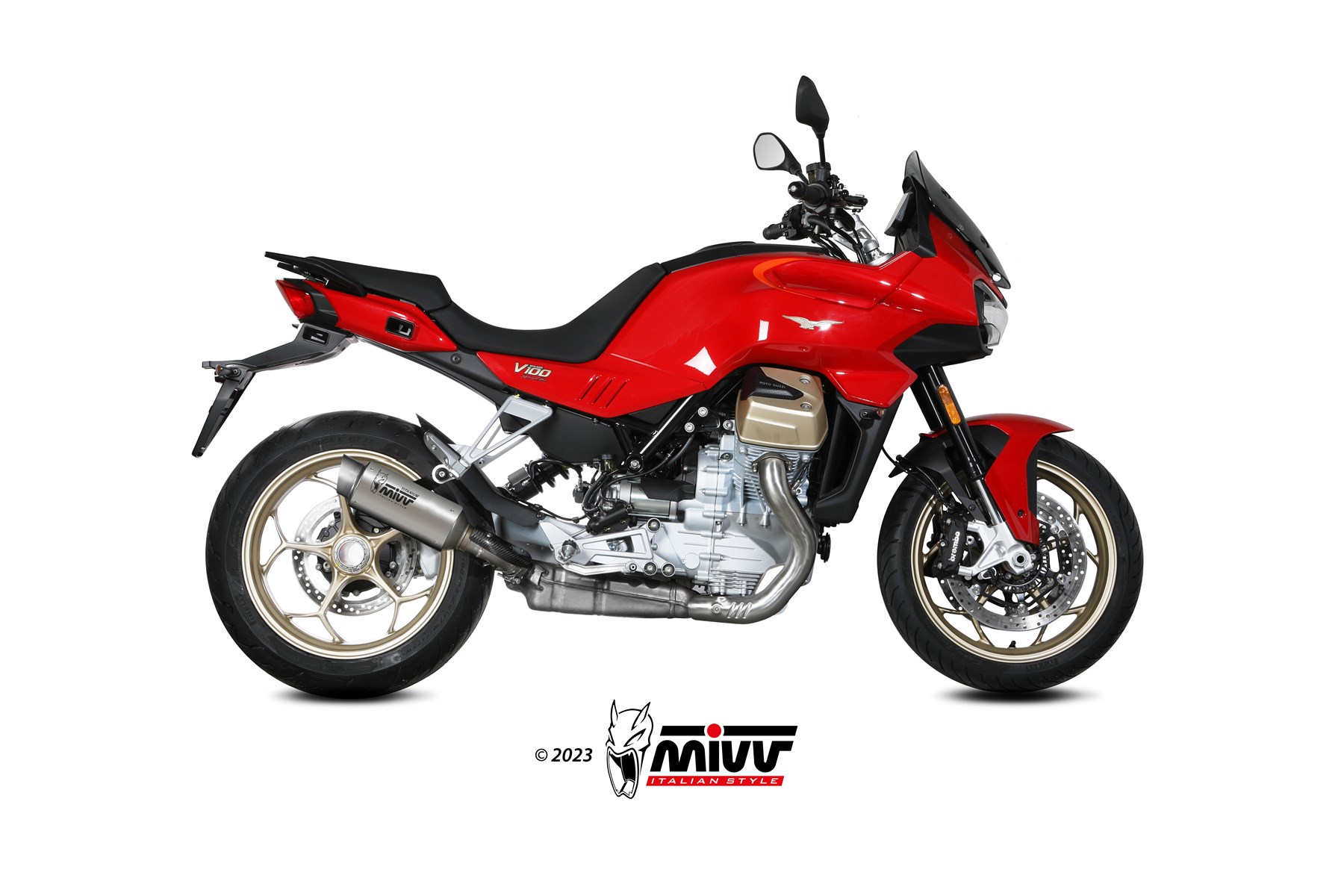 MIVV GP Pro Slip On uitlaat Moto Guzzi V100 Mandello (2023-) BI-1124713002 1
