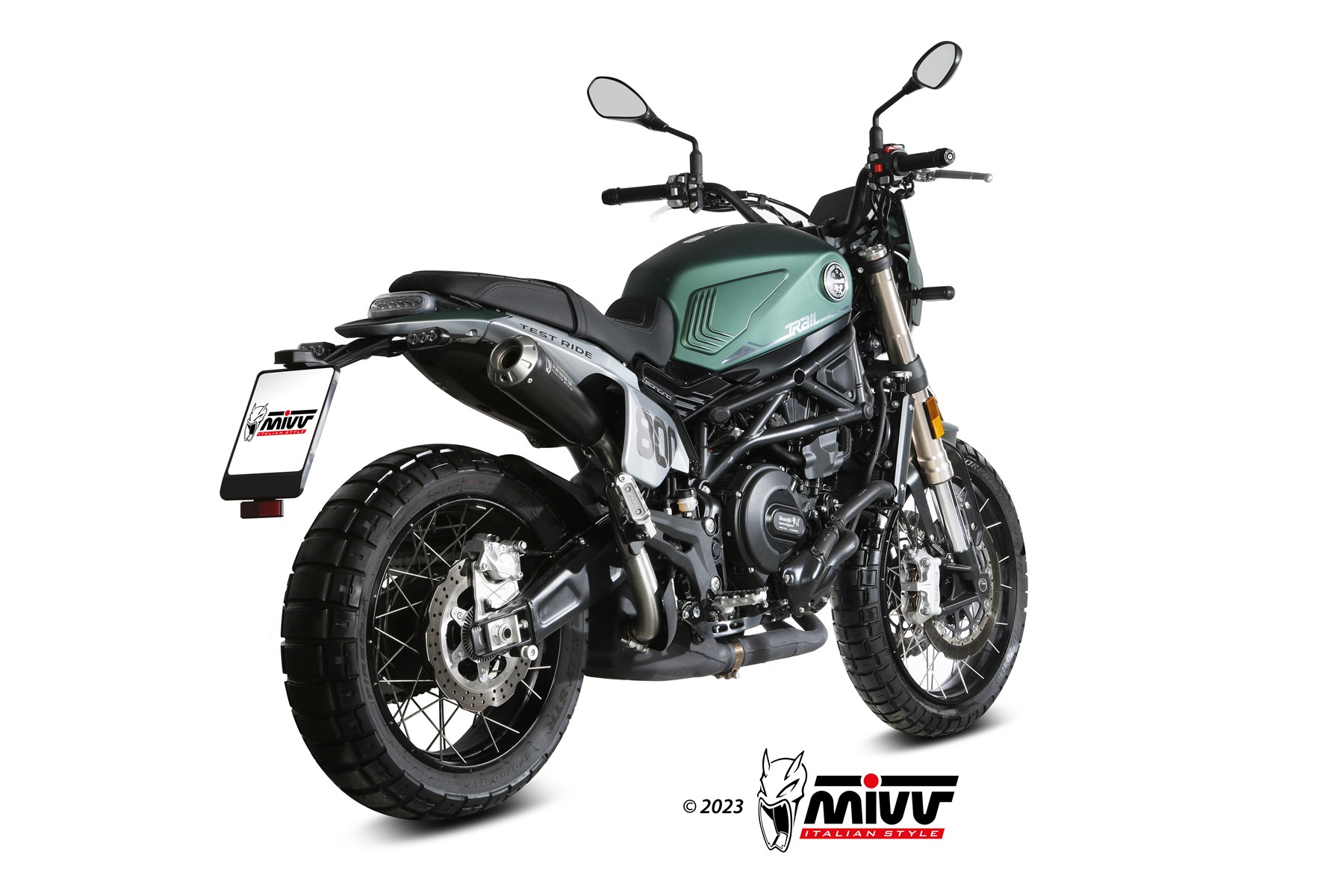 MIVV X-M1 Slip On uitlaat Benelli Leoncino 800 Trail (2022-2024) BI-1125719001 1